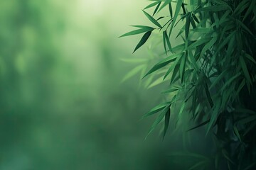 Green Bamboo Leaf Background