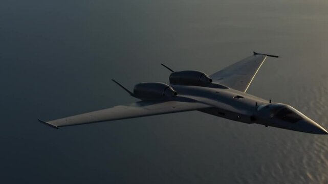 B-2 bomber Northrop Grumman X47B drone in flight for military, technology, aviation, defense, and aerospacethemed projects or presentations.