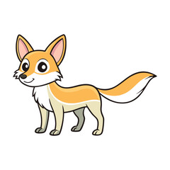 Cute Cartoon Fox Standing – Adorable Woodland Animal Vector Illustration