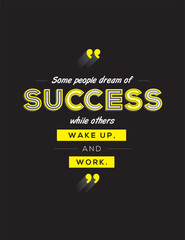 Success quote in modern typography. Success quote in geometric style. Concept of success for banner, magazine, wall graphics and poster.
