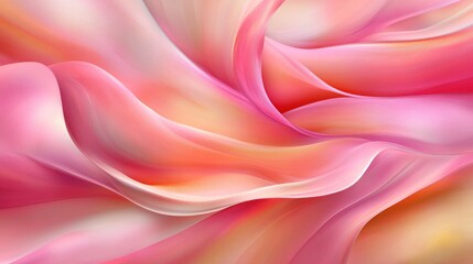 Obraz premium A captivating abstract design of flowing, soft, pink and peach fabrics.