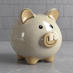 Ceramic piggy bank, saving money concept, financial security - security currency bank texture