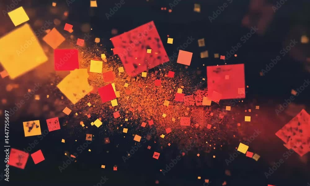Poster abstract colorful square pattern background