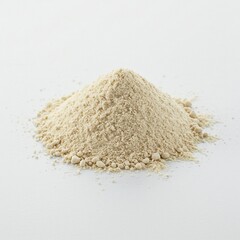 Close-up of a Pile of Beige Powdered Food Ingredient