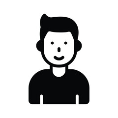 Have a look at this glyph icon showing boy avatar