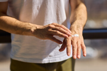 Applying Skincare Cream Daily on Hands for Achieving Healthy, Hydrated, and Radiant Skin Care