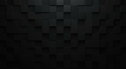 Black Cubes Abstract Background