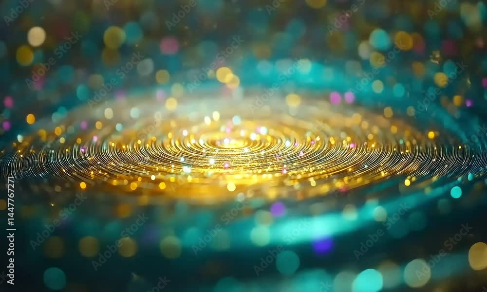 Poster abstract glowing background with bokeh effect and color palette