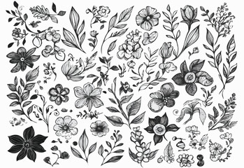 hand drawn floral element