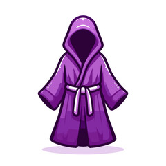 Purple wizard robe with belt tie. Perfect for fantasy gaming assets, role-playing character design, and magical story illustrations.