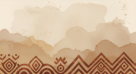  background with neutral tones and abstract floral strokes