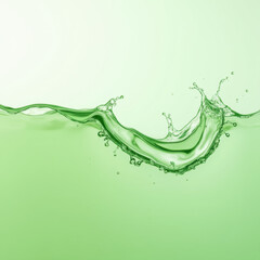 vibrant splash of green water creates refreshing and dynamic visual. fluid motion captures essence of nature beauty and energy