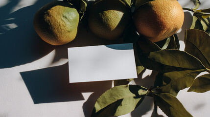 Bold Simplicity: Business Card on Poranges for a Fresh Presentation