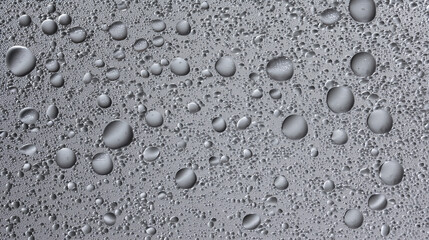 Minimalist Texture: Tiny Water Droplets Scattered Across Grey Background
