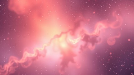 Fototapeta premium Abstract Pink and Orange Cosmic Scene