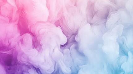 Fototapeta premium Dreamy Hues of Smoke: Swirling clouds of colored smoke in shades of pink, purple, and blue create an ethereal, abstract display of color and texture. 