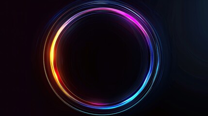 Phase de cercle technologique avec effet lumineux.