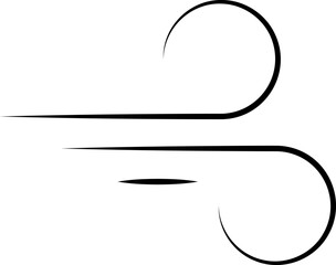 Wind stroke outline icon isolated on transparent background flat vector illustration. Air sign icon. Pixel perfect. Wind icon set. Blowing wind outline icons.