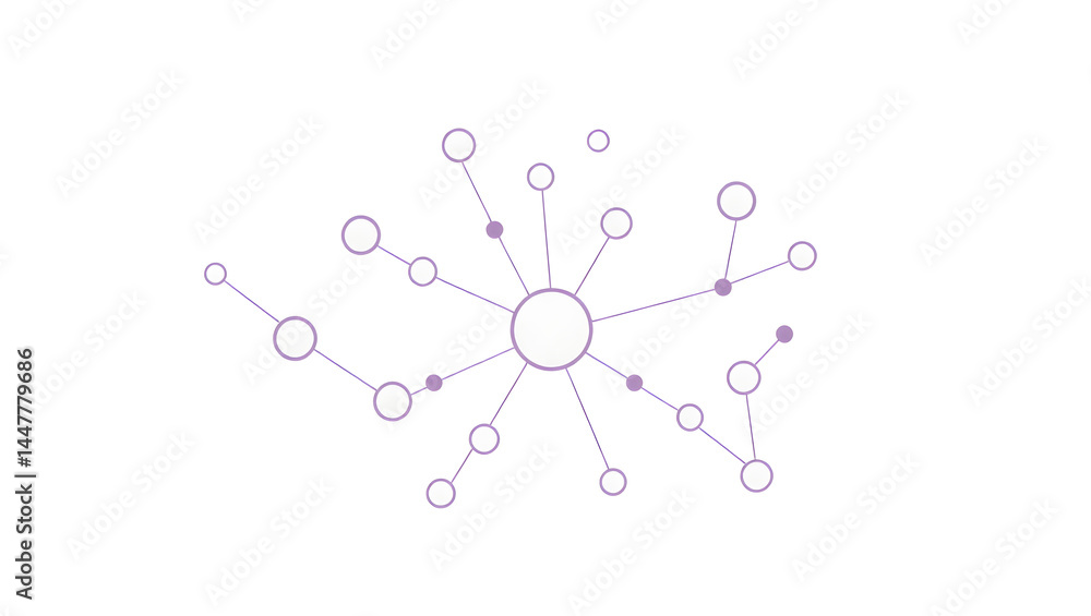 Poster abstract network design intricate connections and nodes