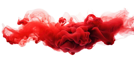 Red Smoke Cloud on transparent Background

