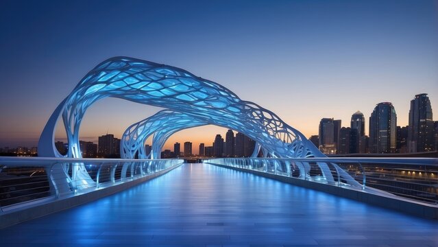 A group of ants is crossing a small log that acts as a bridge between two grassy clumps covered in vibrant green moss.