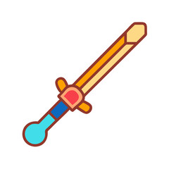 Toy Sword with Handle Icon Representing Playful Adventure and Imagination
