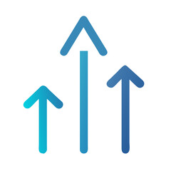 Upward Arrow Icon Representing Growth and Progress in Business or Development