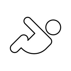 Resting Silhouette: A simple outline of a person reclining, embodying tranquility and a peaceful moment of rest.