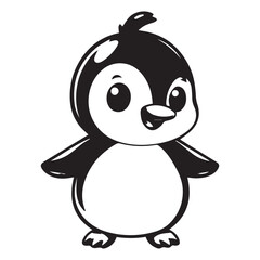 penguin vector icon logo baby cartoon character illustration symbol graphic doodle