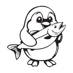 penguin isolated on a white background