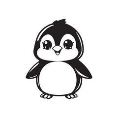 penguin vector icon logo baby cartoon character illustration symbol graphic doodle