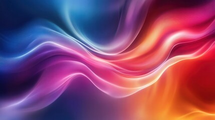 Obraz premium Vibrant, flowing abstract design with a spectrum of colors.