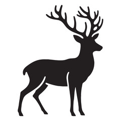 Elegant deer silhouette vector designed for premium branding visuals – deer silhouette – deer vector – deer illustration – silhouette of deer

