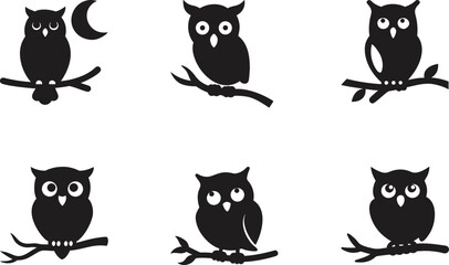An illustration featuring a black owl face silhouette set against a clean white background showing a detailed owl face with wide eyes and a sharp beak, symbolizing wisdom and perception.