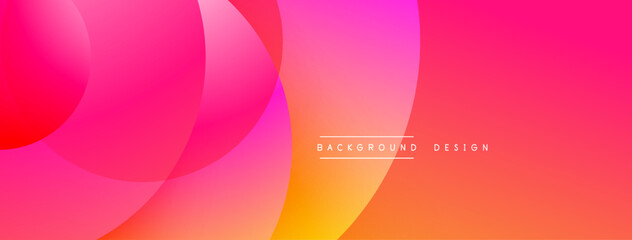 Abstract gradient shapes overlap, creating vibrant pink, orange hues. Modern design element for banners, headers, backgrounds.