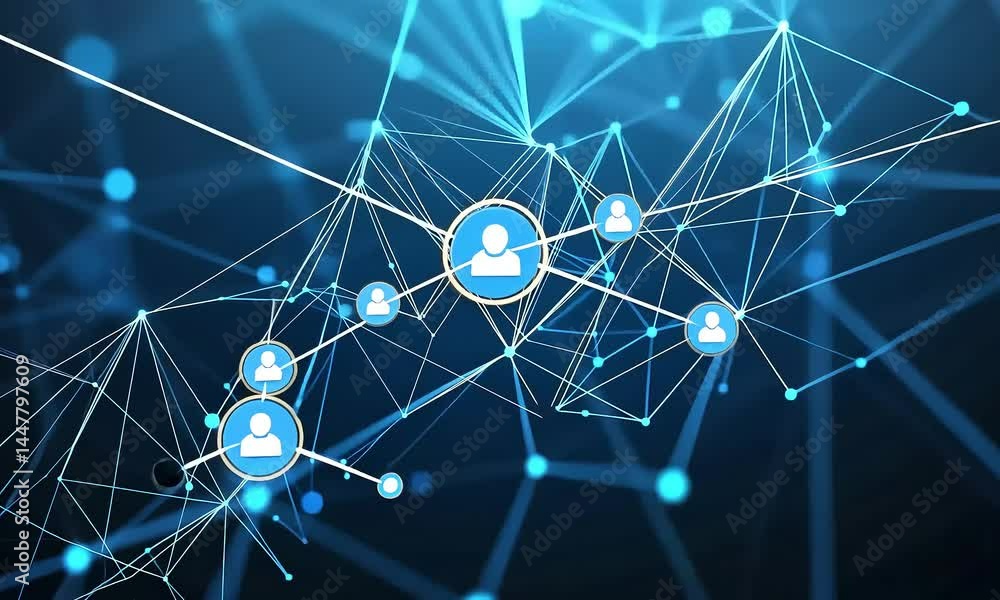 Poster abstract network connection graphic