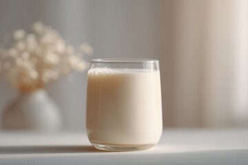 minimalistic composition captures essence of world milk day with clean glass of milk