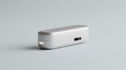 Fototapeta premium minimalistic fitness gadget on plain background showcasing its features with ample copy space