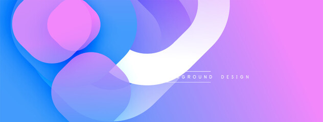 Abstract fluid shapes, vibrant blue, purple gradients. Modern design element for backgrounds, presentations. Smooth transitions, dynamic composition.