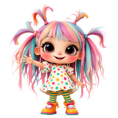 Quirky Circus Girls Clipart 