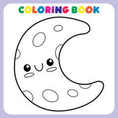 moon coloring book for kids