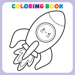 rocket coloring book for kids