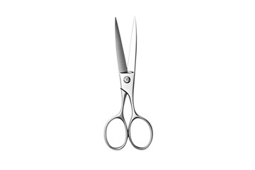 stainless steel scissors isolated on white transparent background