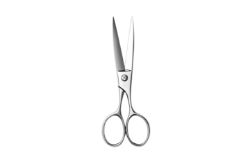stainless steel scissors isolated on white transparent background