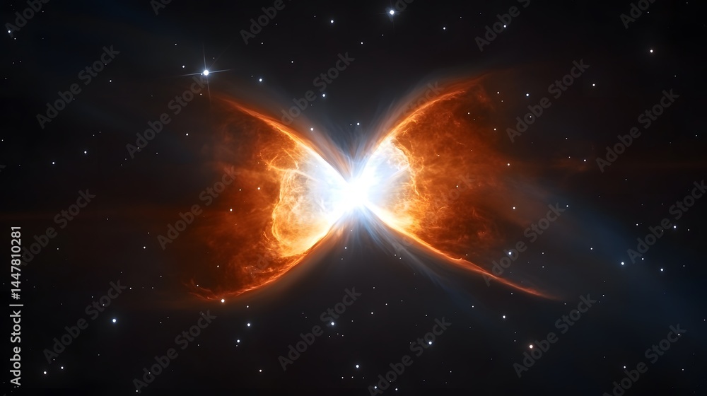 Wall mural stunning cosmic butterfly nebula image a vibrant celestial event showcasing a binary star system col
