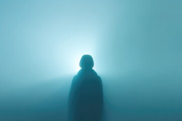 solemn portrait of individual with blurred background evokes reverence of memorial day