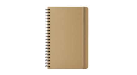 Kraft Paper Spiral Notebook: A Simple and Sustainable Journal on transparent background