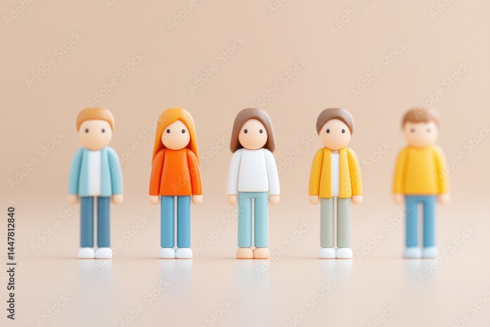 Poster capture clean minimalistic portrait of person displaying teamwork with blurred background