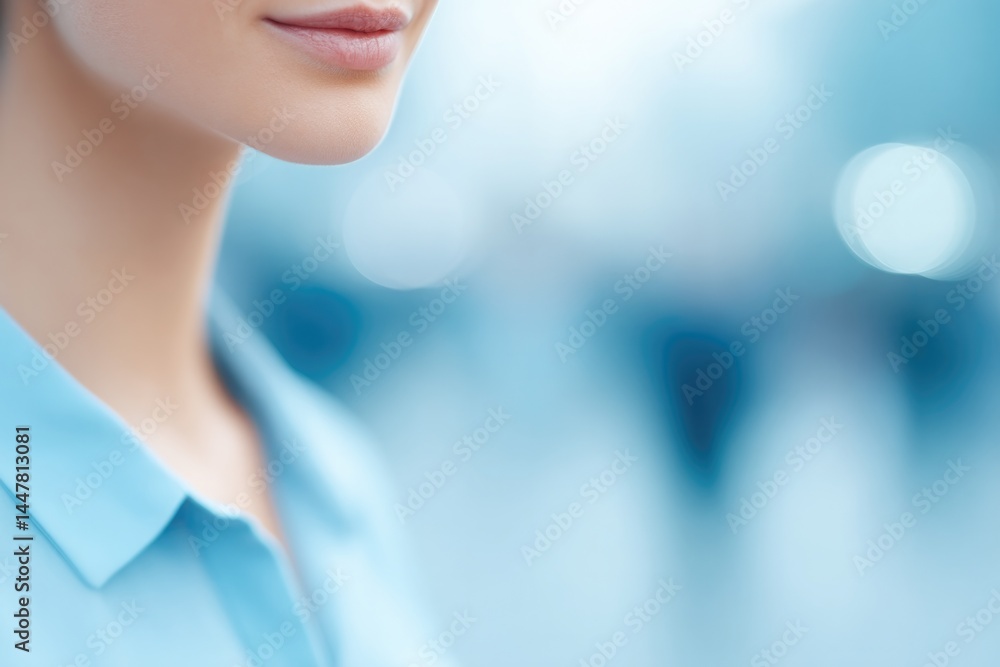 Poster capture minimalistic image highlighting communication skills where people are blurred in background 