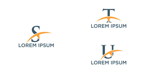 Logo set design inspiration with initial letters